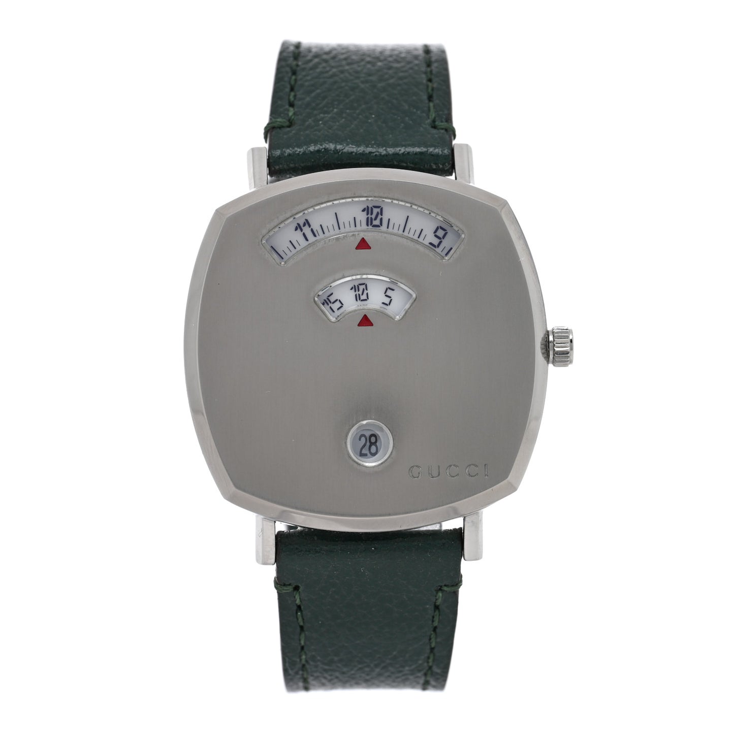 Stainless Steel Calfskin 35mm Grip Quartz Watch Green