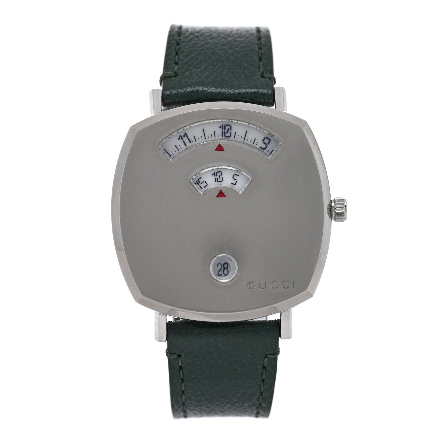 Gucci Stainless Steel Calfskin 35mm Grip Quartz Watch Green 1 of 5