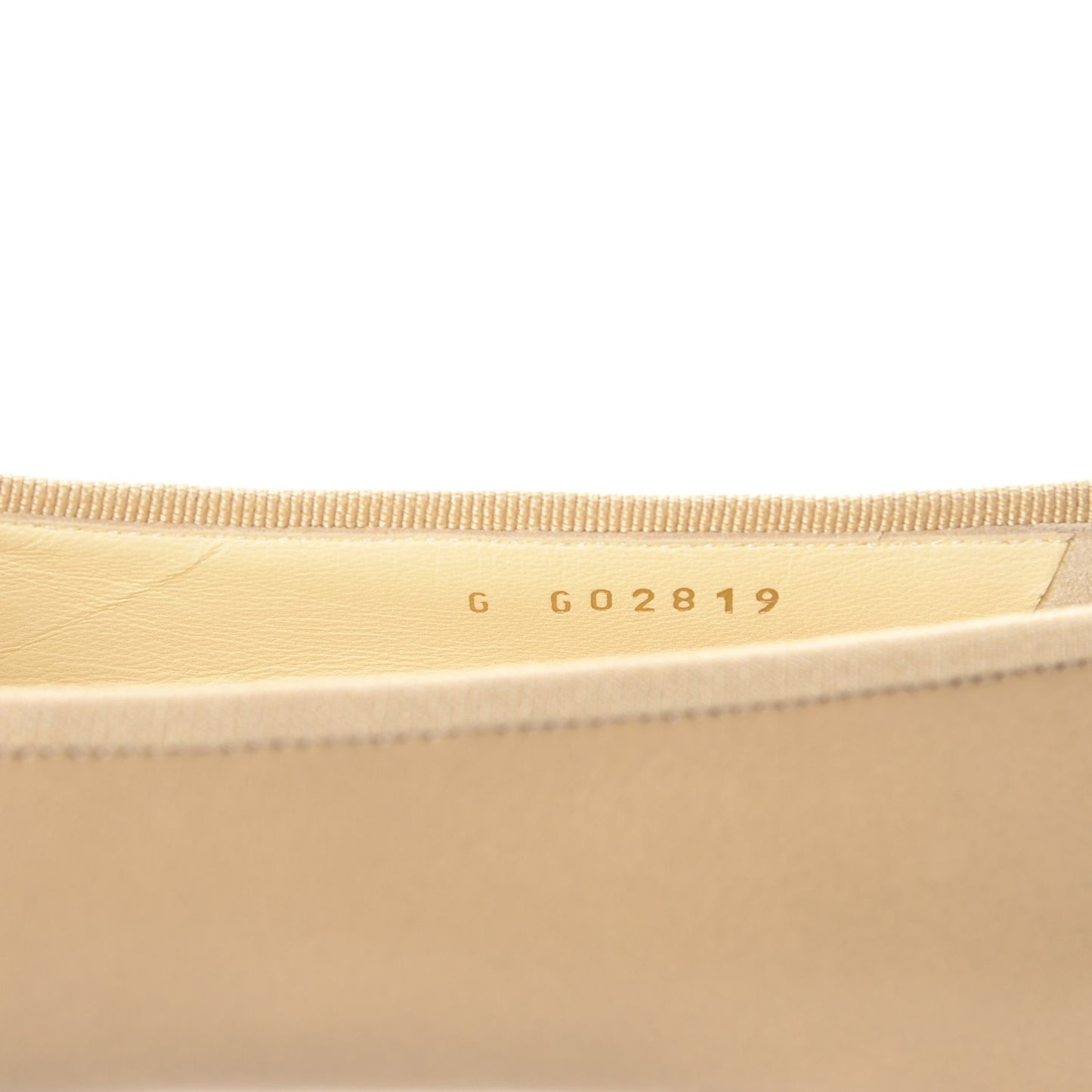 Lambskin Cap Toe CC Ballerina Flats 37.5 Light Beige