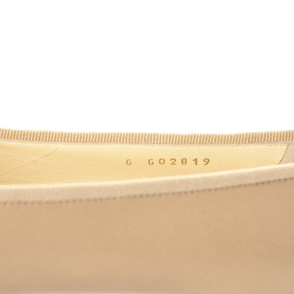 Chanel Lambskin Cap Toe CC Ballerina Flats 37.5 Light Beige 8 of 9