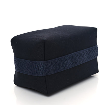 Hermes Canvas Large Bride-A-Brac Pouch Bleu Nuit 4 of 10