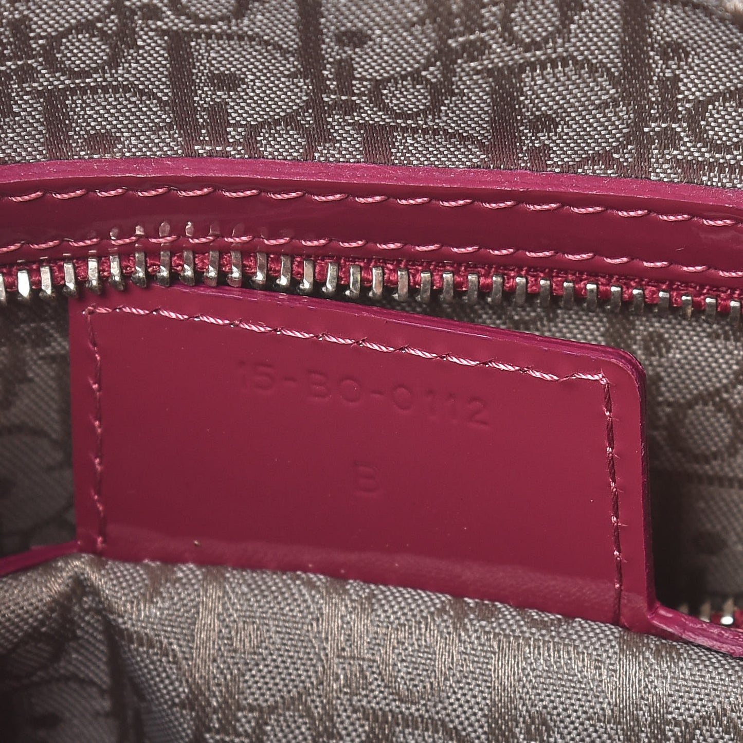 Patent Cannage Large Lady Dior Dark Pink