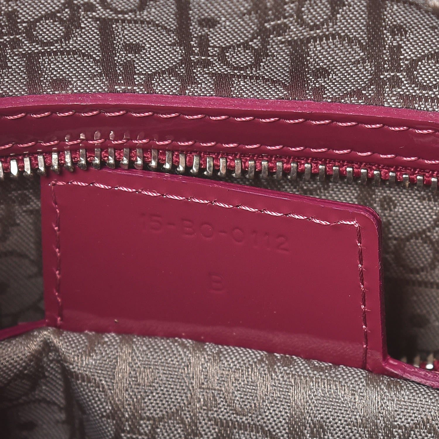 Christian Dior Patent Cannage Large Lady Dior Dark Pink 9 of 9