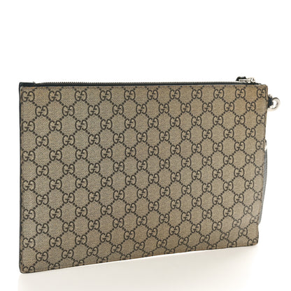Gucci GG Supreme Monogram Blind For Love Wristlet Pouch Black 3 of 8
