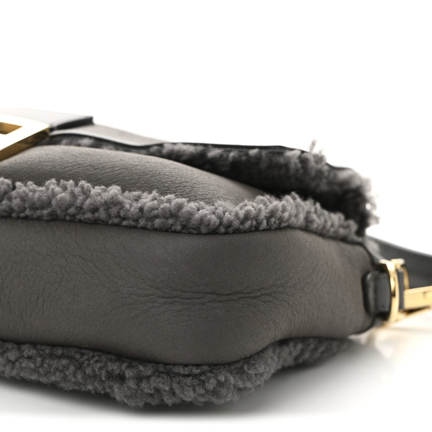 Fendi Lambskin Shearling Baguette Anthracite 11 of 11