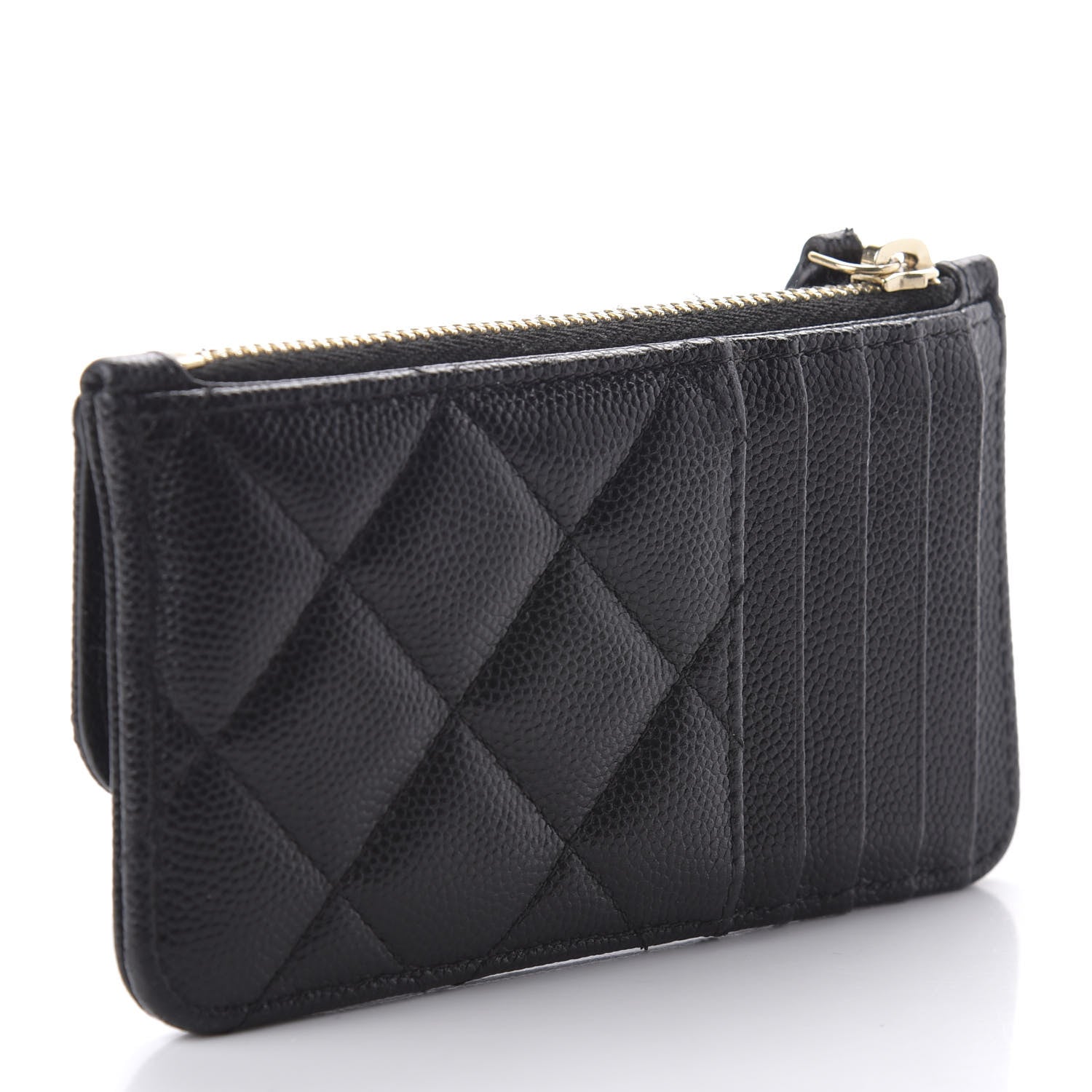 Chanel Caviar Quilted Flap Zip Card Holder Black 3 of 11