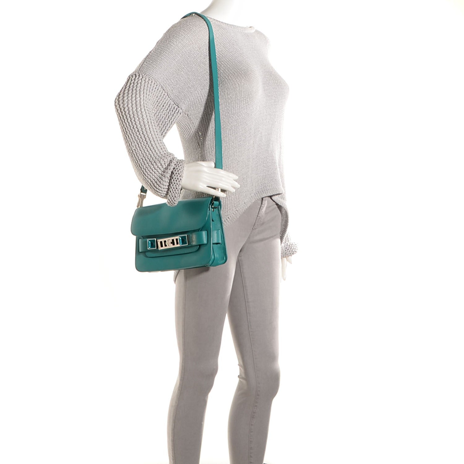 Proenza Schouler Smooth Calfskin Mini PS11 Classic Shoulder Bag Verdena 2 of 12