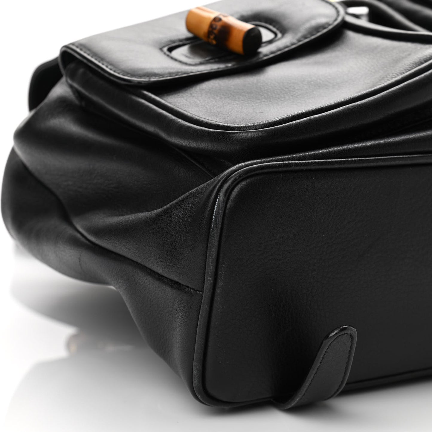 Calfskin Bamboo Backpack Black