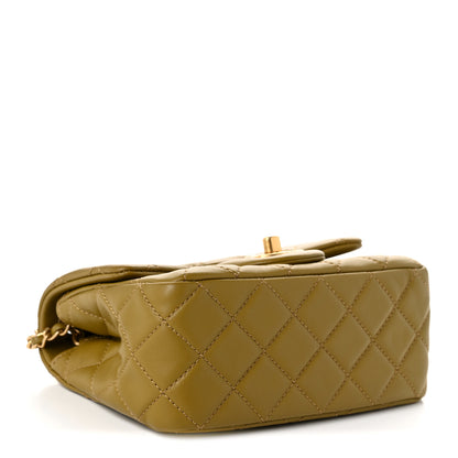 Chanel Lambskin Quilted Mini Pearl Crush Flap Green 4 of 10
