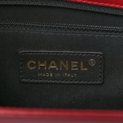 Chanel Glazed Calfskin Medium Boy Flap Red 5 of 9