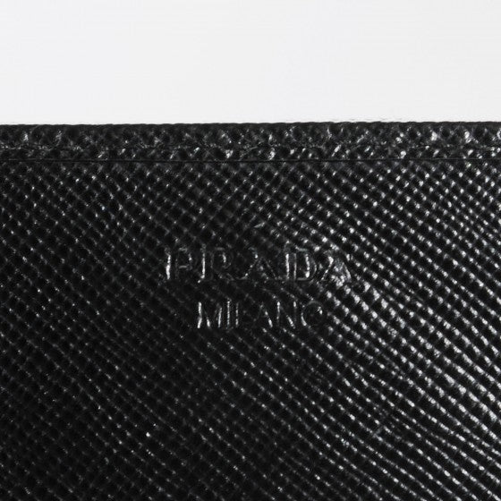 Saffiano Metal Oro Chain Wallet Nero Black