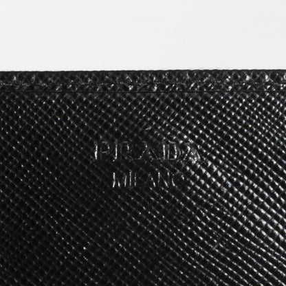 Prada Saffiano Metal Oro Chain Wallet Nero Black 5 of 18