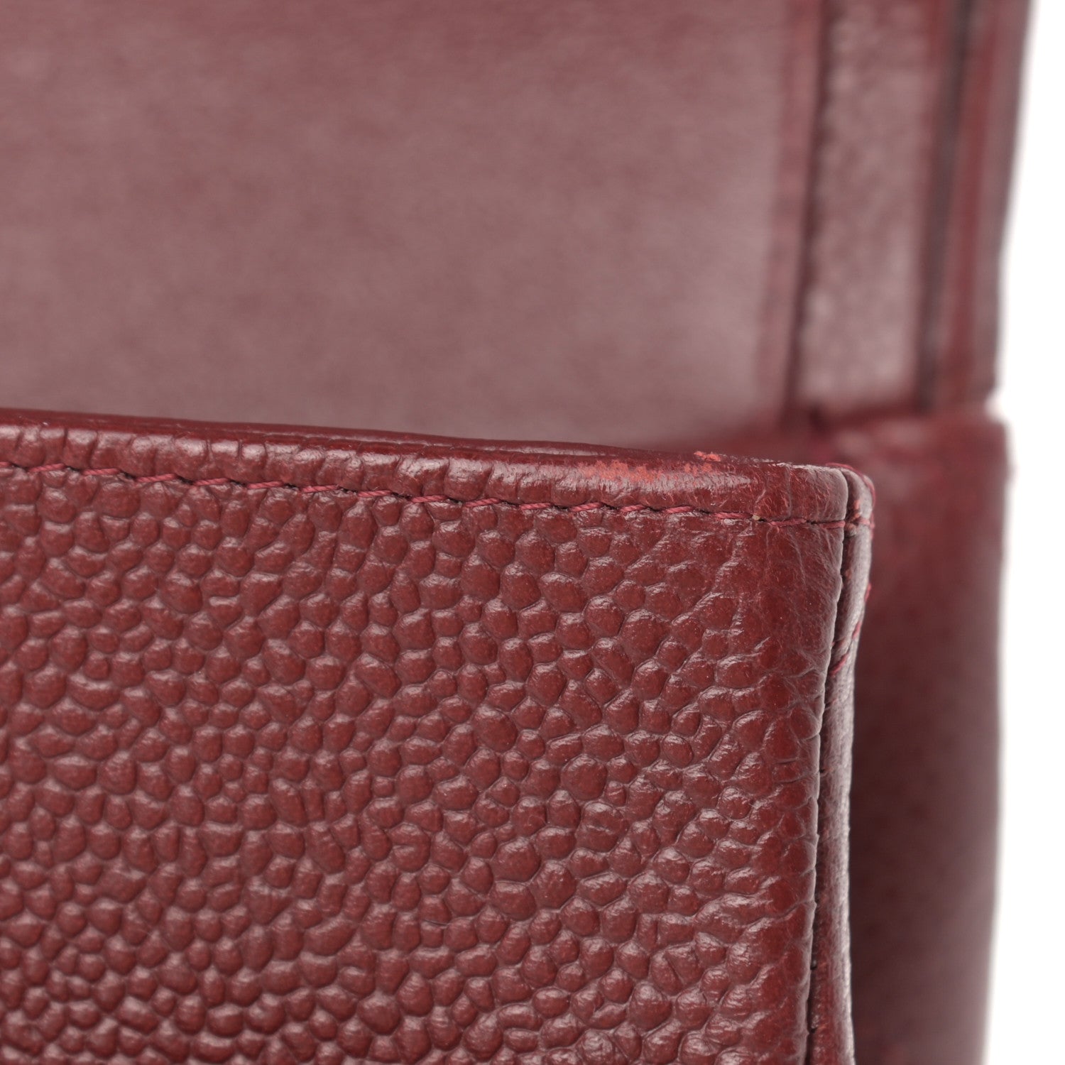 Chanel Caviar Quilted Maxi Double Flap Dark Red 9 of 12