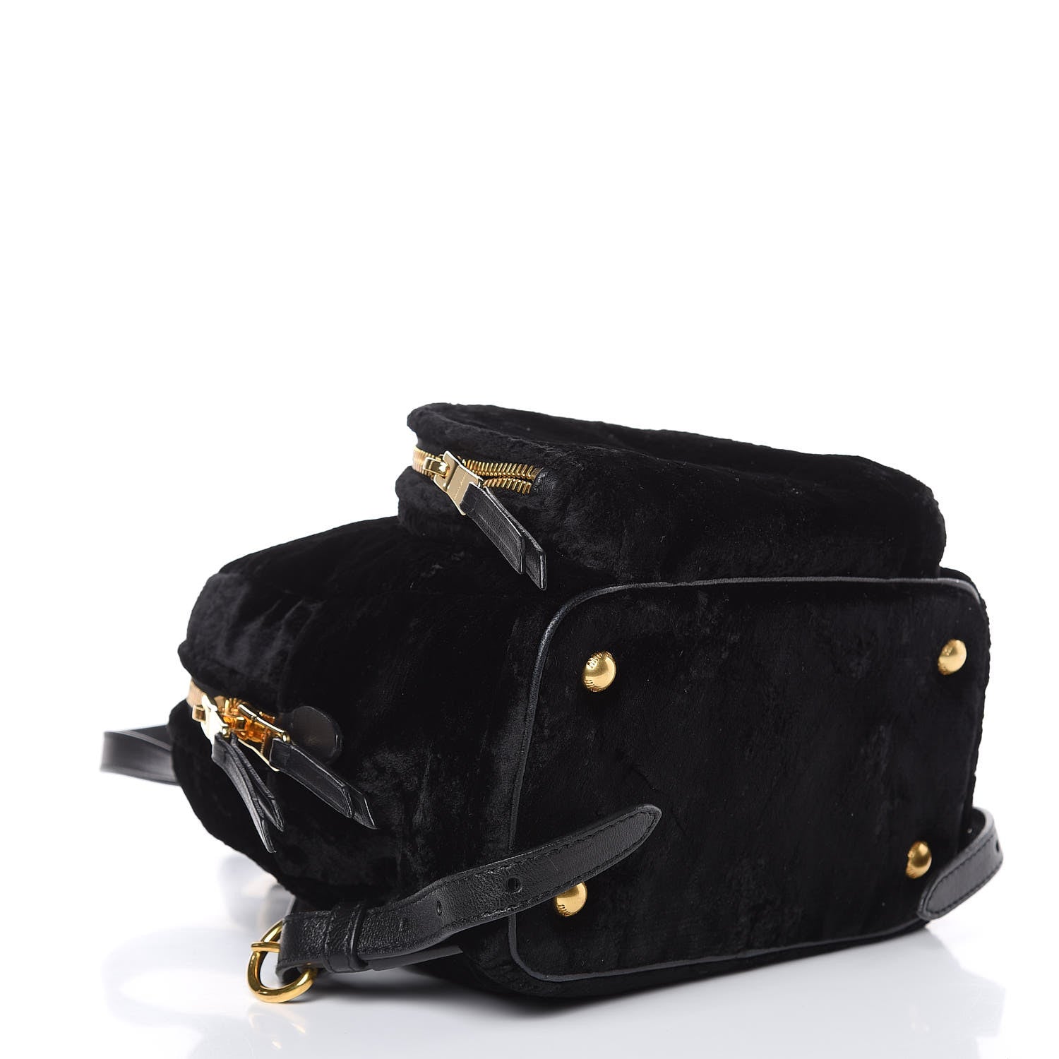 Miu Miu Velluto Froisse Backpack Black 4 of 10