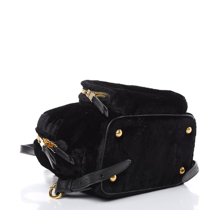 Miu Miu Velluto Froisse Backpack Black 4 of 10