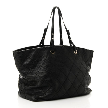 Chanel Glazed Calfskin Large On The Road Tote Black 3 of 10