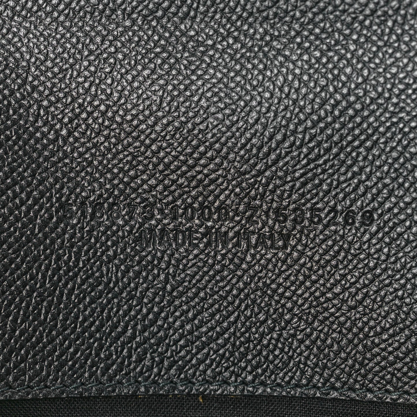 Signature Grained Calfskin Logo S Ville Top Handle Bag Black