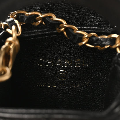 Chanel Shiny Lambskin Quilted Mini Kelly Bag Charm Black 6 of 10