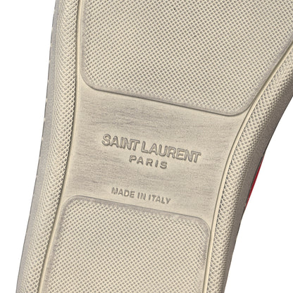 Saint Laurent Nylon Mens Court Classic SL/39 Mid Top 8 Banjar Red Coffee White 7 of 14