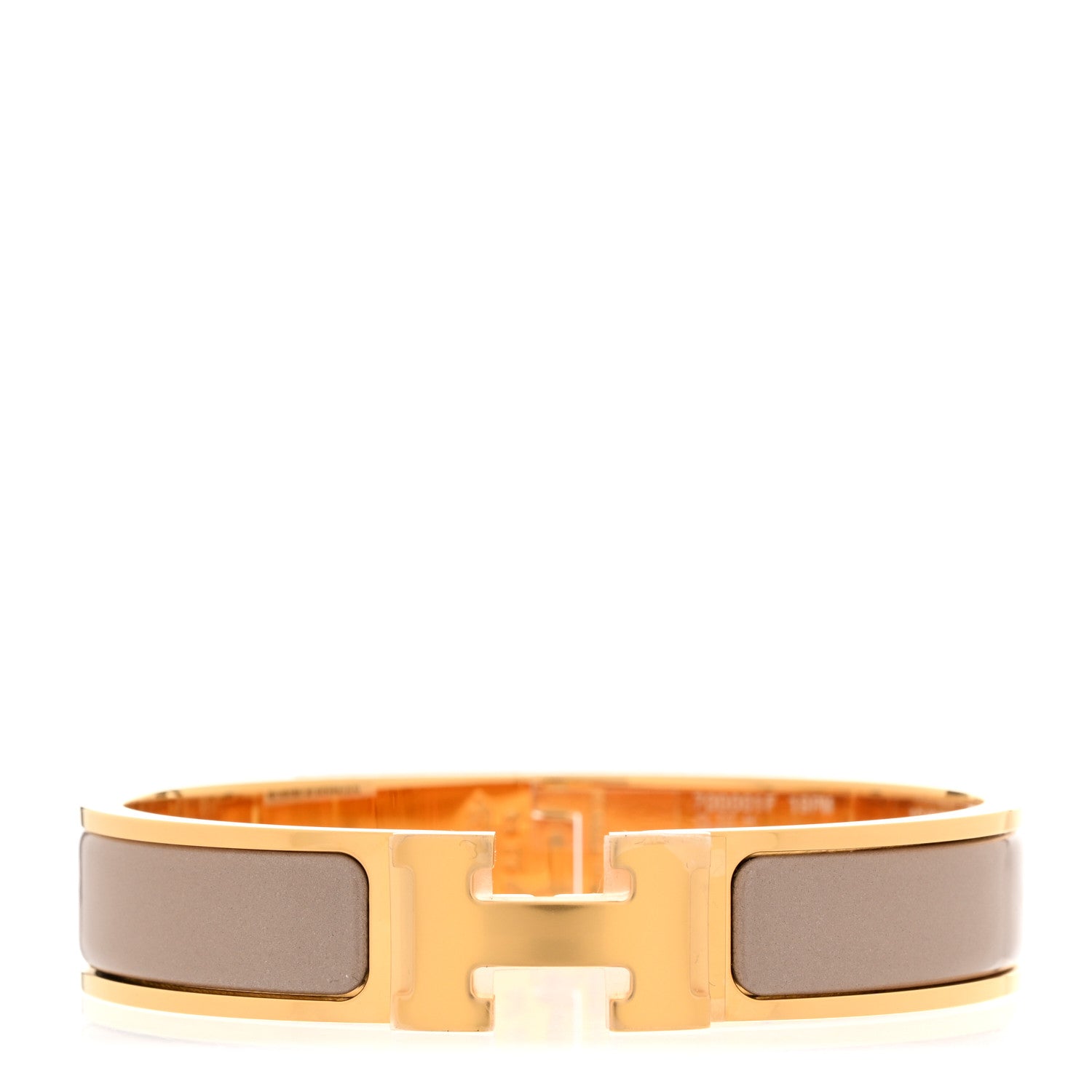Hermes Enamel Narrow Clic Clac H Bracelet PM Marron Glace 1 of 5