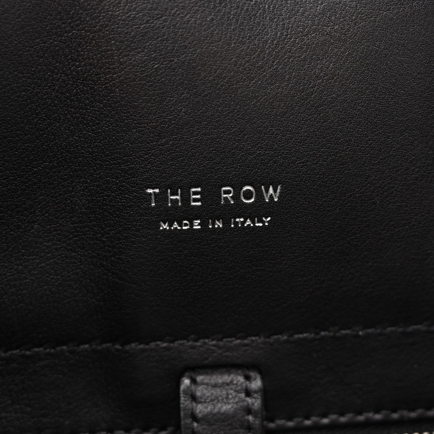 The Row Polished Saddle Calfskin Soft Margaux 17 Black 6 of 12