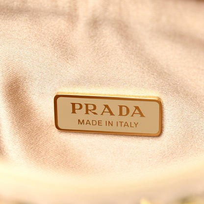 Prada Satin Crystal Mini Re-Edition 2000 Bag Platino 6 of 11