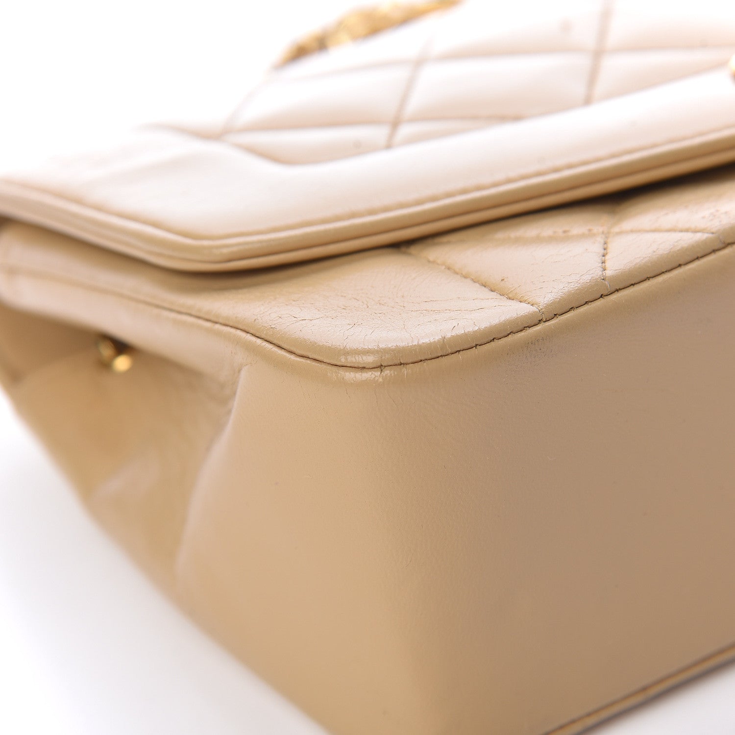 Chanel Lambskin Quilted Small Single Flap Beige 12 of 18