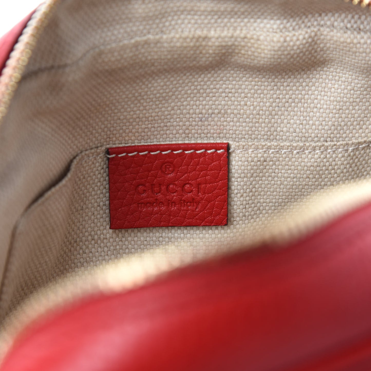 Pebbled Calfskin Small Soho Disco Bag Tabasco Red