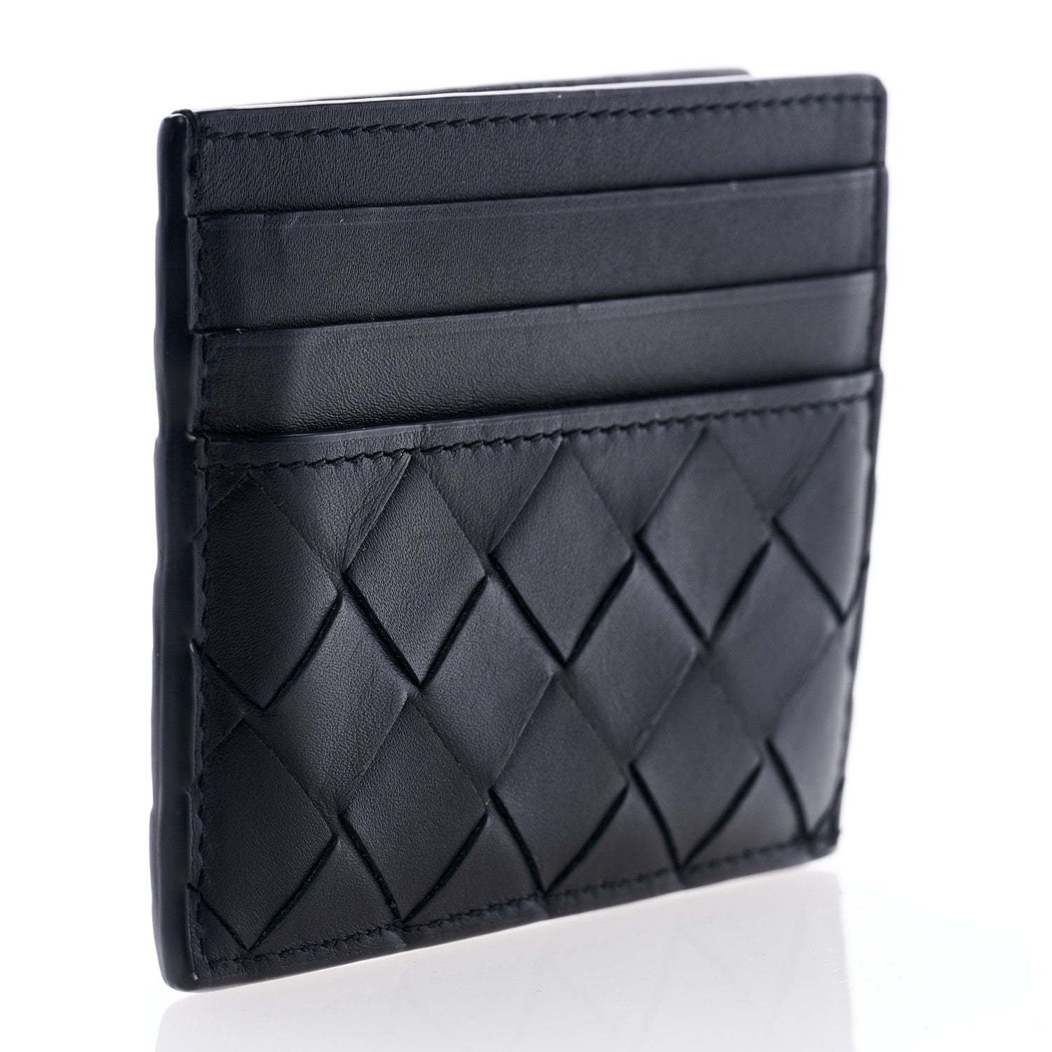 Bottega Veneta Nappa Intrecciato VN Card Case Black 3 of 6