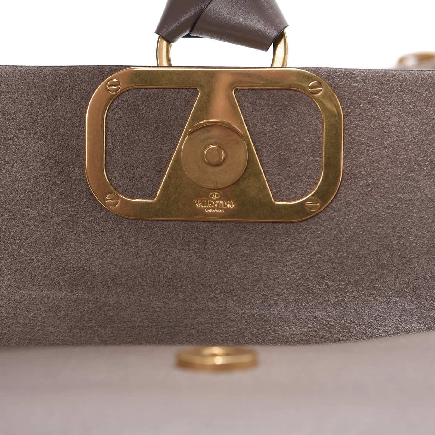 Grainy Calfskin Mini Vring Shoulder Bag Clay