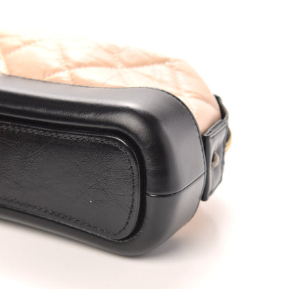Chanel Aged Calfskin Quilted Gabrielle Classic Pouch Beige Black 9 of 9
