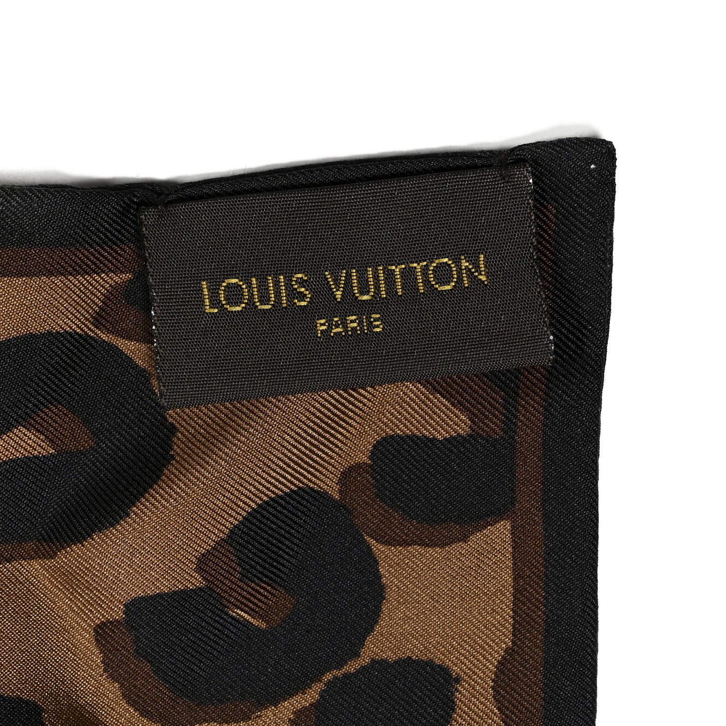 Silk Leopard Bandeau Scarf Marron