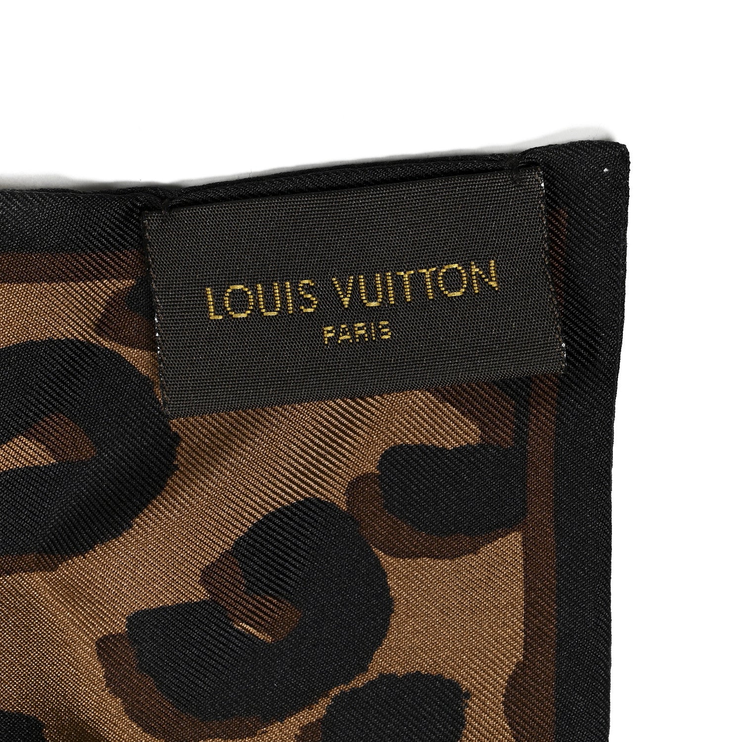 Louis Vuitton Silk Leopard Bandeau Scarf Marron 5 of 5