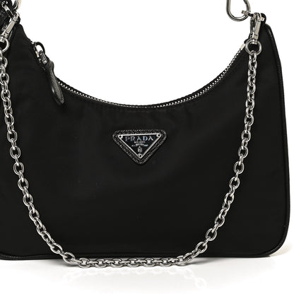 Prada Nylon Re-Edition 2005 Shoulder Bag Black 11 of 14