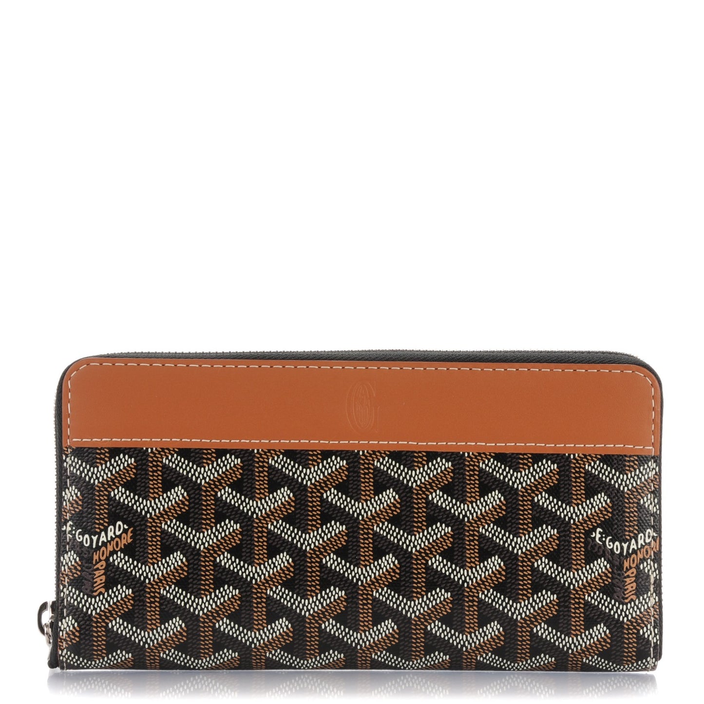 Goyardine Matignon Zip Around GM Wallet Black Gold