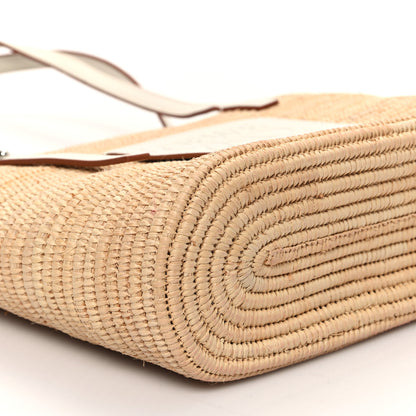 Loewe Raffia Square Small Basket Tote Bag Natural White 8 of 10