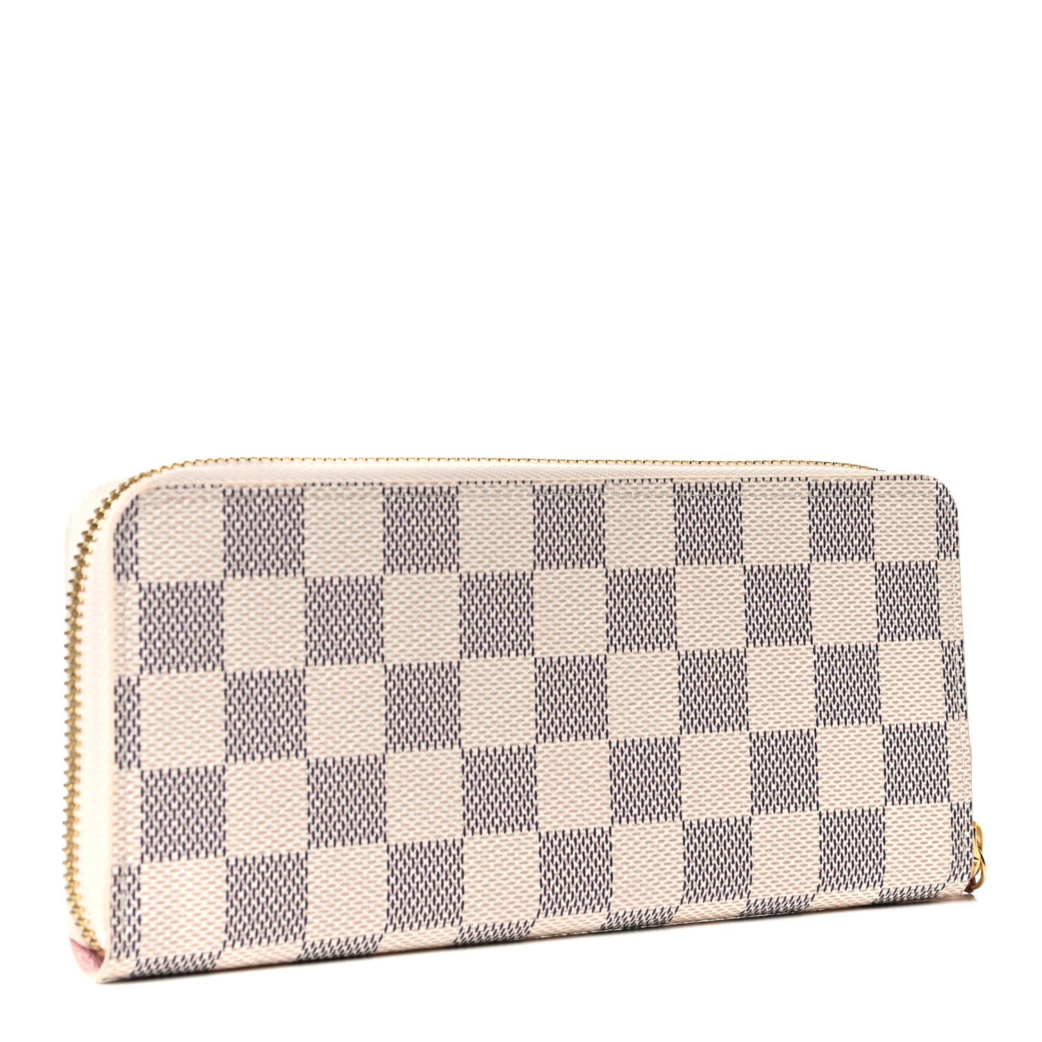 Louis Vuitton Damier Azur Clemence Wallet Rose Ballerine 2 of 5