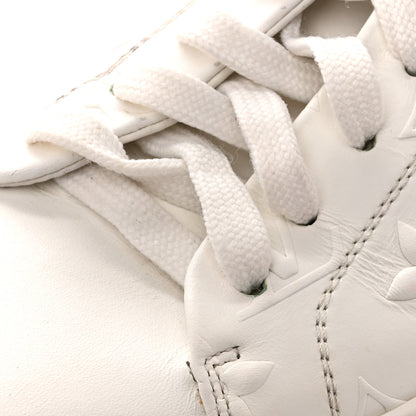 Louis Vuitton Lambskin Embossed Monogram Time Out Sneakers 35  White 10 of 13
