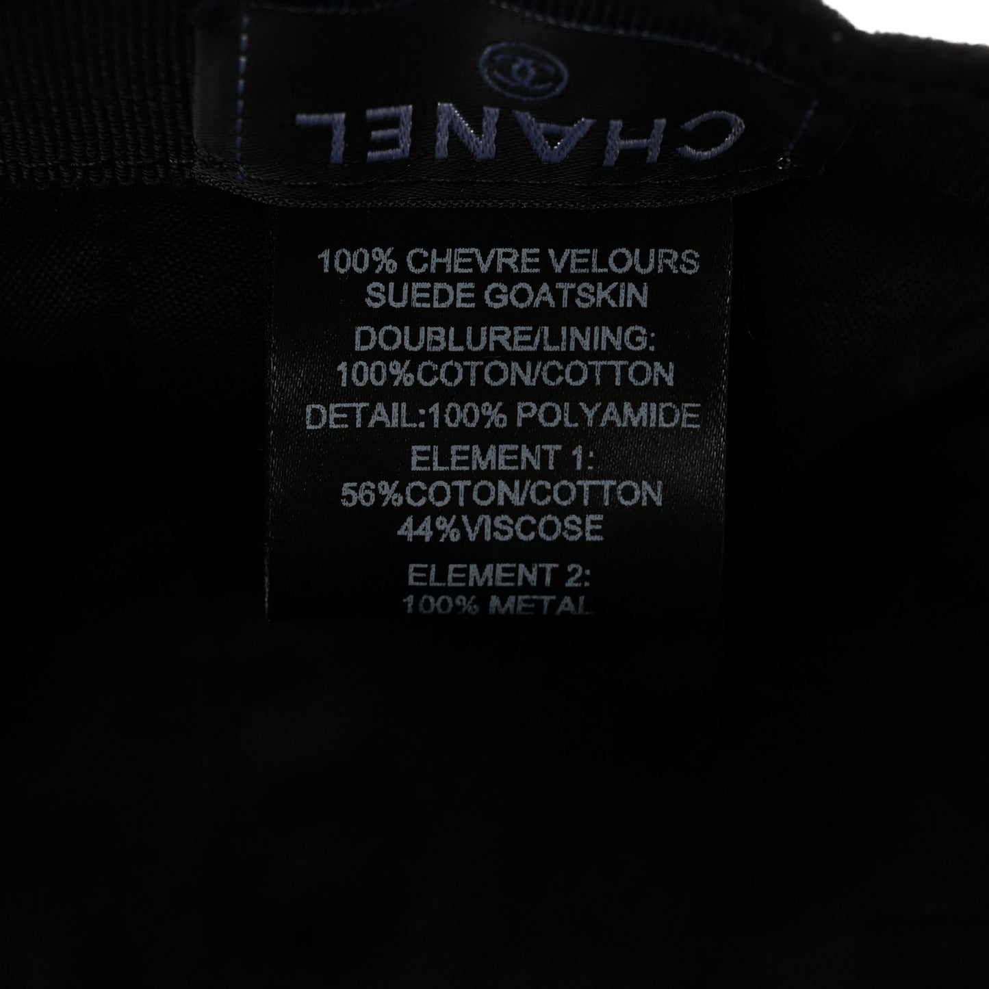 Suede Goatskin CC Cap Hat Black