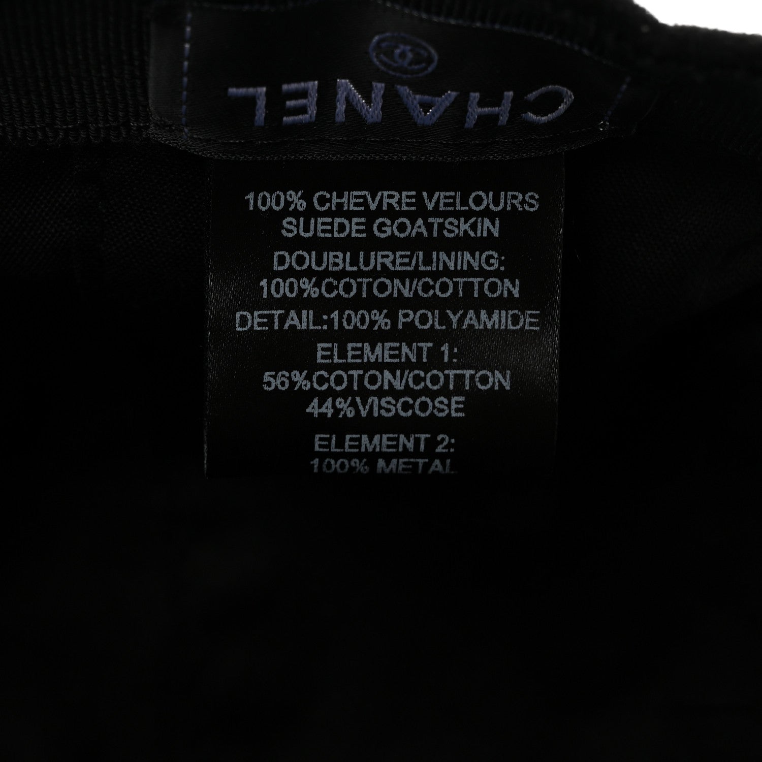 Chanel Suede Goatskin CC Cap Hat Black 9 of 9