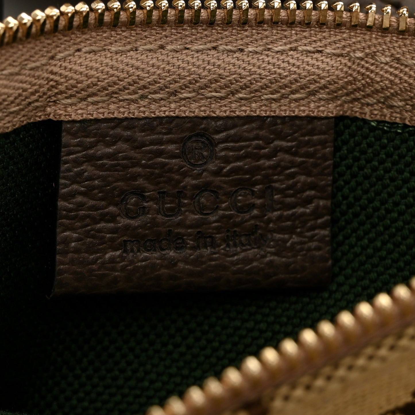GG Monogram Web Large Giglio Tote Beige Brown