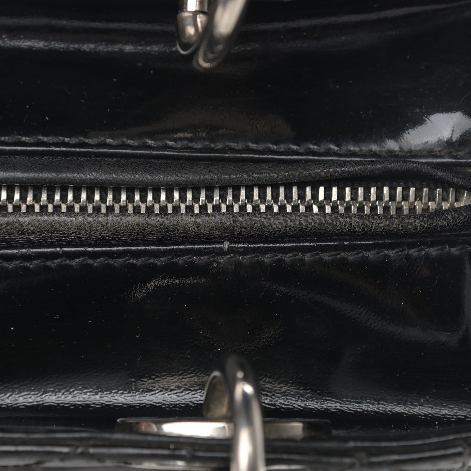 Christian Dior Patent Cannage Stitched Medium Lady Dior Black 11 of 15