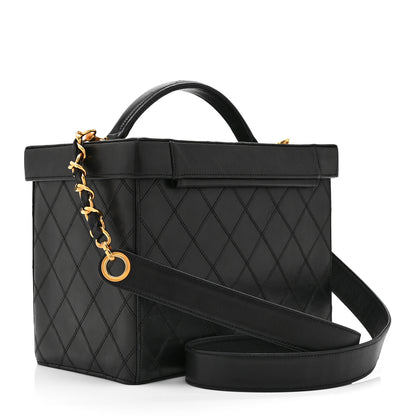 Chanel Calfskin Stitch Vanity Case Black 3 of 12
