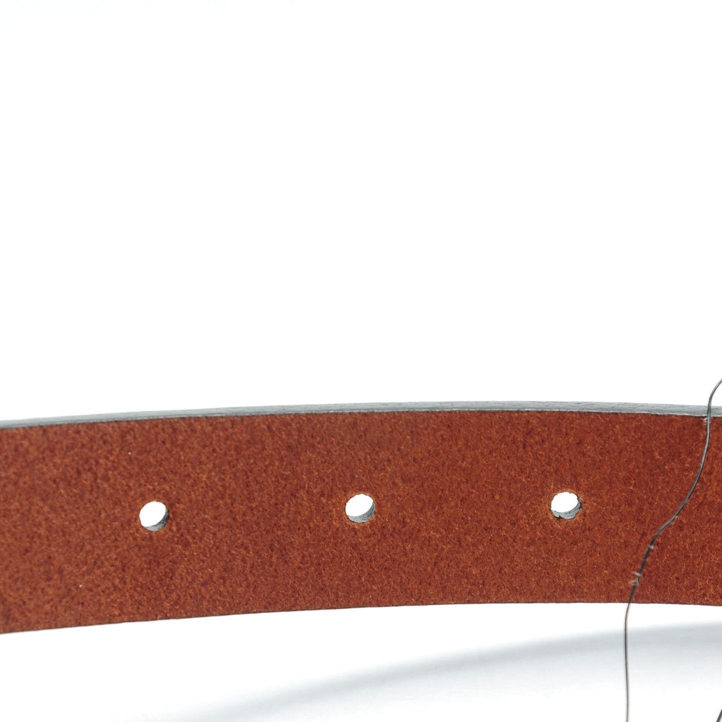 Calfskin Round Buckle Horsebit Selleria Belt Cuir 110 44 Brown