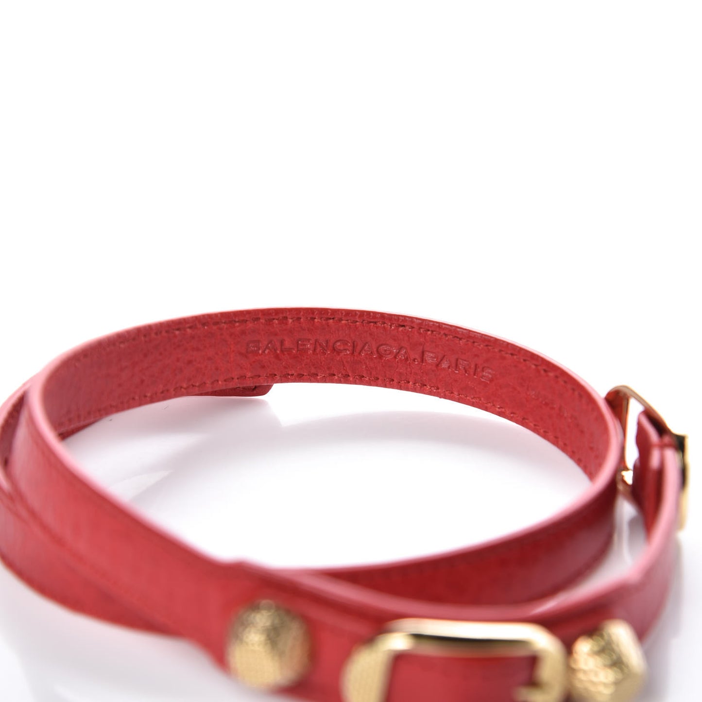 Agneau Giant 12 Silver Hardware Triple Tour Bracelet S Rouge Cardinal