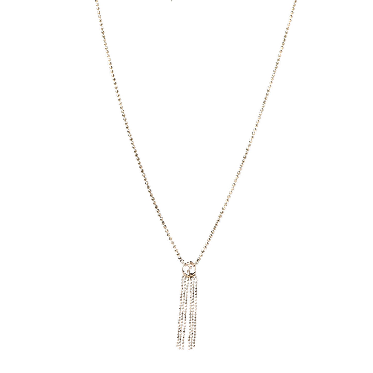 18K Yellow Gold Icon Fringe Pendant Necklace