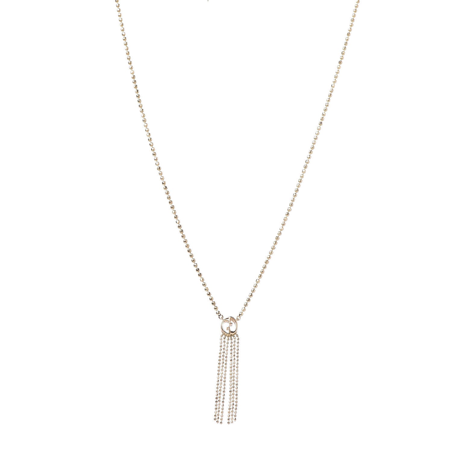 Gucci 18K Yellow Gold Icon Fringe Pendant Necklace 1 of 5