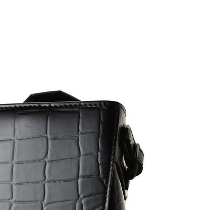 Balenciaga Semi Shiny Calfskin Crocodile Embossed Neo Classic Black Hardware S City Black 12 of 14