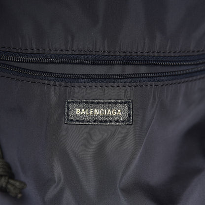 Balenciaga Sport Nylon Logo Embroidered Wheel Backpack Navy Blue Red 6 of 10