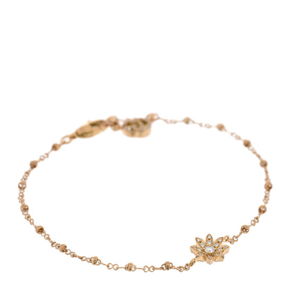Gucci 18K Yellow Gold Diamond Flora Station Bracelet 1 of 3